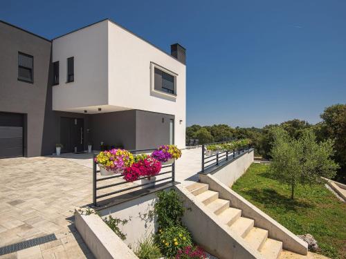 Modern apartment with large covered terrace