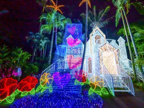 a christmas light display at a disney world resort at REF Okinawa Arena by VESSEL HOTELS in Okinawa City