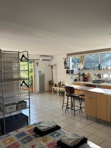 Kuchyňa alebo kuchynka v ubytovaní MAISON indépendante VUE MER au cœur de la NATURE