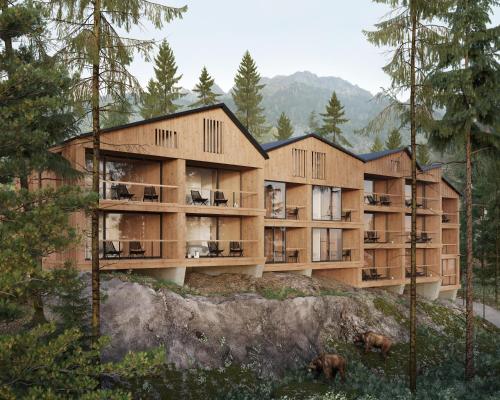Nespecifikovaný výhled na hory nebo výhled na hory při pohledu z hotelu