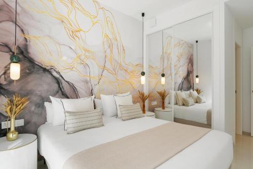 Ένα ή περισσότερα κρεβάτια σε δωμάτιο στο PLATINUM EXCELLENT PENTHOUSE x