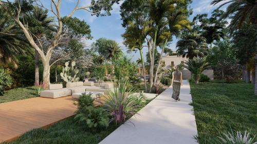 En have udenfor Dimora Vadalusa Contemporary Luxury Retreat
