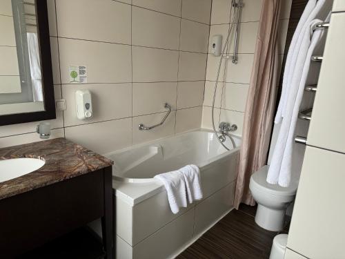 Koupelna v ubytování VitaPark Carpaty