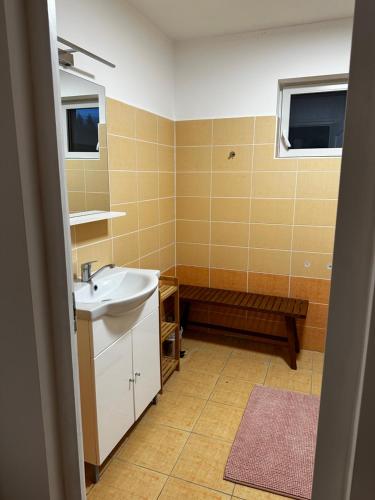 y baño con lavabo y aseo. en BükkRoseHill, en Bükkmogyorósd