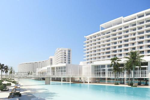 an architectural rendering of a hotel with a swimming pool at AVA Resort Cancun - All Inclusive in Cancún