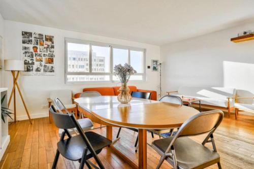 Nice apartment overlooking the rooftops of Paris