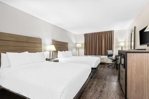 SureStay Hotel by Best Western Albuquerque Midtown tesisinde bir odada yatak veya yataklar