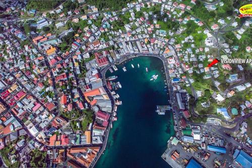 Una vista aérea de Visionview Apartments Grenada