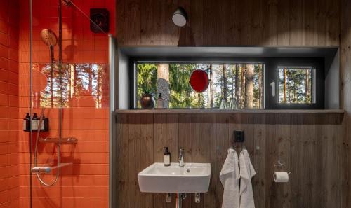 Koupelna v ubytování Trakt Forest Hotel Skogssviter