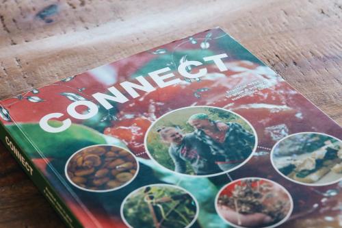 a magazine on a table with the words dinner at Anchors Port Campbell in Port Campbell