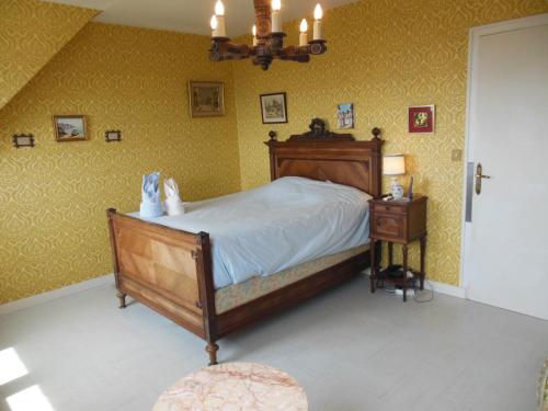 Postel nebo postele na pokoji v ubytování Maison avec vue sur Morgat