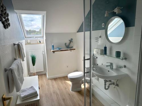 Koupelna v ubytování Hotel Restaurant Ostsee-Anker