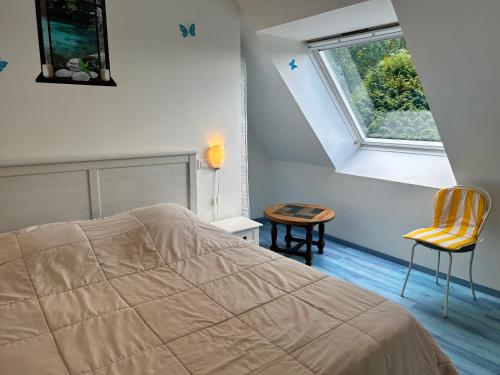 Кровать или кровати в номере 314 - Maison 4p à moins d'un km de l'Anse du Croc