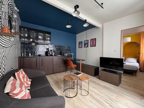 Χώρος καθιστικού στο WANDERLUST - Studio confort à 100m plage Solidor
