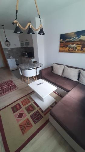 a living room with a couch and a table at Apartments Durmitor in Žabljak