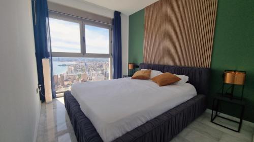 Postel nebo postele na pokoji v ubytování Planta 37: Terraza privada con vistas al mar