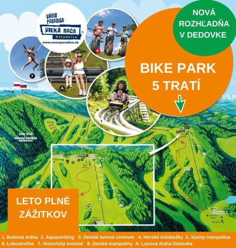a collage of photos of a golf course at Apartmán Karo, Oščadnica in Oščadnica