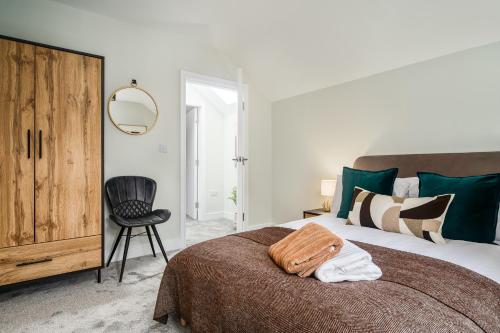 Ένα ή περισσότερα κρεβάτια σε δωμάτιο στο Coach House by Coppergate Grimsby