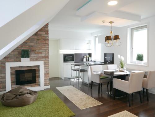 Kuchyňa alebo kuchynka v ubytovaní Downtown Luxury apartman