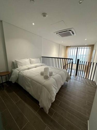 Apartamento Duplex Centro Histórico 객실 침대