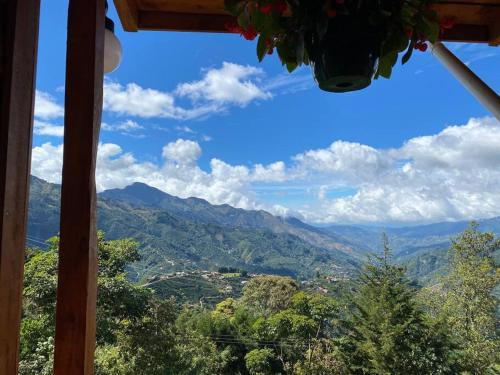 a view of the mountains from a house at Cabaña Princesa Roja - PERFECT view of the valley! in San Pablo