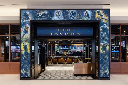 a view of the taylin restaurant from inside the building at Fontainebleau Las Vegas in Las Vegas