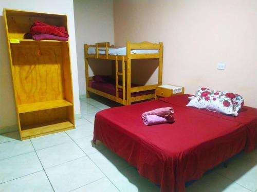 Zimmer mit 1 Bett und 2 Etagenbetten in der Unterkunft Apart Venecia in Puerto Iguazú