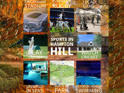 a collage of photos of different types of events at Studio at 113b - a home away from home in Hampton Hill