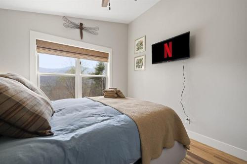 Televisyen dan/atau pusat hiburan di Swannanoa Serenity River Motif, Spa & Game Room