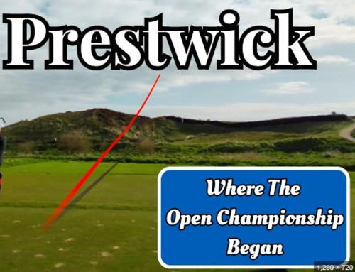 a sign that reads present where the open championship began at Troon Open golf - Private house with garden in central Prestwick in Prestwick