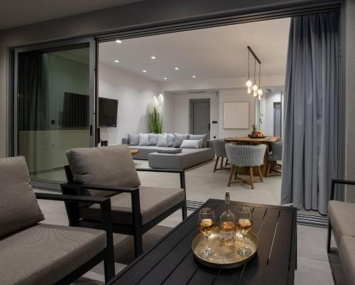 Χώρος καθιστικού στο Punto De Vista Luxury Villas