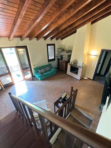 an overhead view of a living room with a couch at 2PoggioValentine Mansion Nature in Scansano