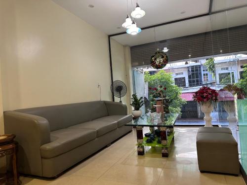 Χώρος καθιστικού στο Tam Giác Mạch Hotel