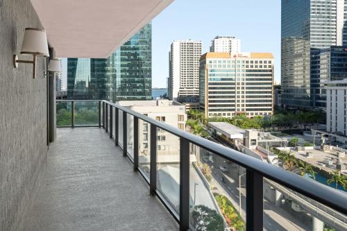a balcony with a view of a city at Dua Miami, Autograph Collection in Miami