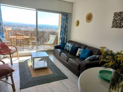 3 pièces 62m2 balcon vue mer accès piscine tennis