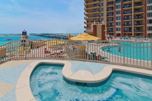 a pool at a resort with a swimming pool at Harborwalk Village Two Bedroom Vacation Rental in Destin