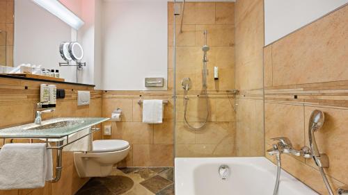 ห้องน้ำของ Hotel Deutsche Eiche