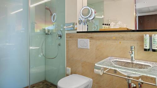 ห้องน้ำของ Hotel Deutsche Eiche