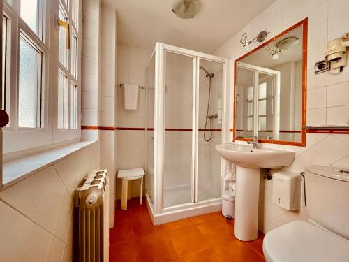 Koupelna v ubytování Hotel Palacete