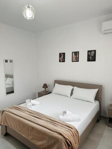 Krevet ili kreveti u jedinici u okviru objekta Js House Shkoder 4