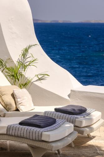 two towels are sitting on avisorvisor at Hydrea Exclusive Hospitality in Hydra