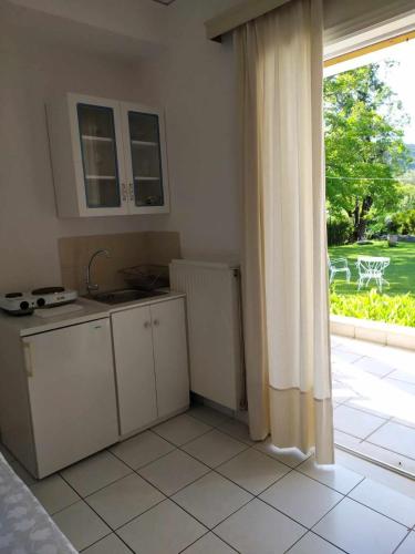 Η κουζίνα ή μικρή κουζίνα στο Villa Karidia