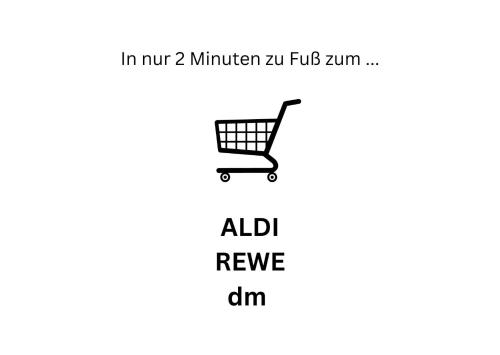 a shopping cart with the text im put minutes flux and add at Modern Apartment - für Freunde & Familien, stadtnah, Parkplatz, E-Ladestation, Gitterbox für Fahrräder, Fitnessstudio, digitale Gästemappe mit Restaurant- und Unternehmenstipps in Koblenz