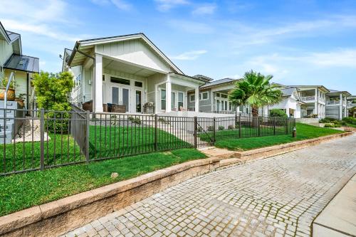 a house with a wrought iron fence at Bay Reserve in Rockport