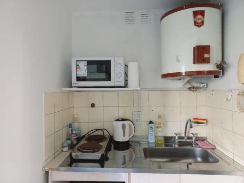 A cozinha ou cozinha compacta de Hermoso monoambiente en ciudad de Mendoza.