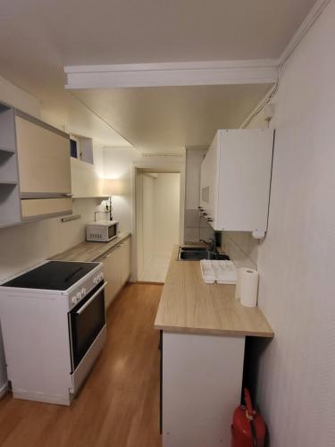 Virtuve vai virtuves zona naktsmītnē Four -Bedrooms Apartment in Kjeller, Lillestrøm