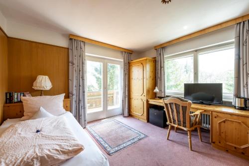 Postel nebo postele na pokoji v ubytování Haus Widdersteinblick