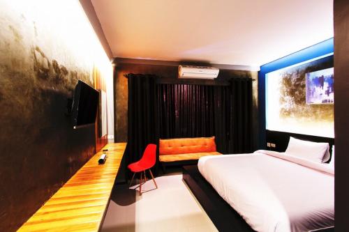 TV a/nebo společenská místnost v ubytování Coconut hotel