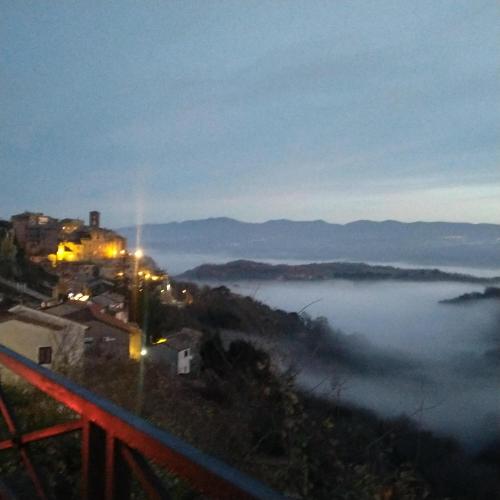 a view of a bridge over a body of water at Casa di Augusto in Bomarzo