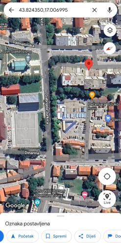 a screenshot of a map of a city with buildings at LIVNO in Livno